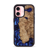 iPhone 16 Wood Phone Case - Kale (Blue, 799943)