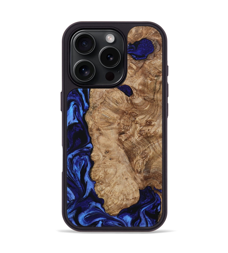 iPhone 16 Pro Wood Phone Case - Kale (Blue, 799943)