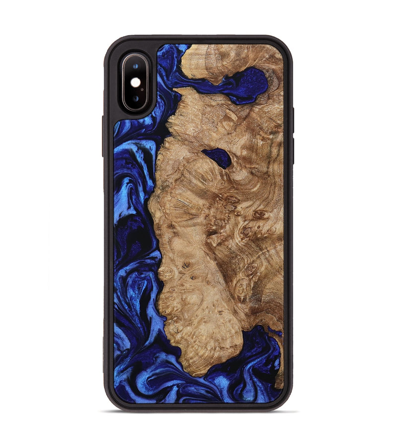 iPhone Xs Max Wood Phone Case - Kale (Blue, 799943)