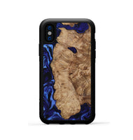 iPhone Xs Wood Phone Case - Kale (Blue, 799943)