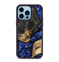 iPhone 14 Pro Max Wood Phone Case - Edythe (Blue, 799944)