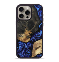 iPhone 15 Pro Max Wood Phone Case - Edythe (Blue, 799944)