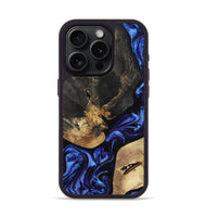 iPhone 15 Pro Wood Phone Case - Edythe (Blue, 799944)