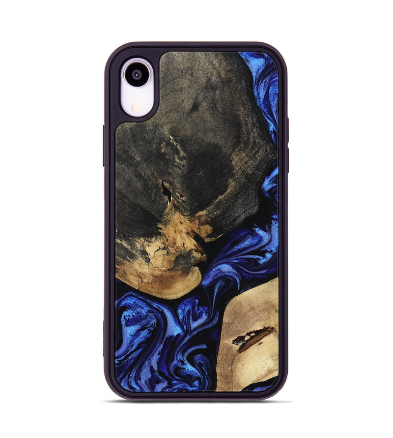 iPhone Xr Wood Phone Case - Edythe (Blue, 799944)