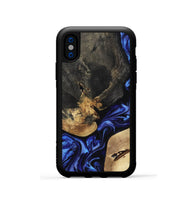 iPhone Xs Wood Phone Case - Edythe (Blue, 799944)