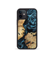 iPhone 12 mini Wood Phone Case - Alonso (Blue, 799946)