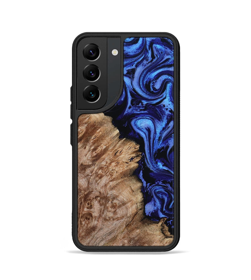 Galaxy S22 Wood Phone Case - Alitzel (Blue, 799947)