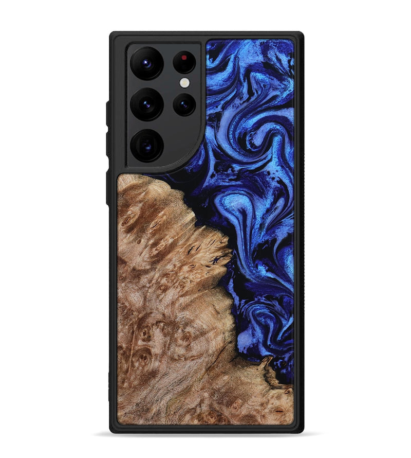 Galaxy S22 Ultra Wood Phone Case - Alitzel (Blue, 799947)