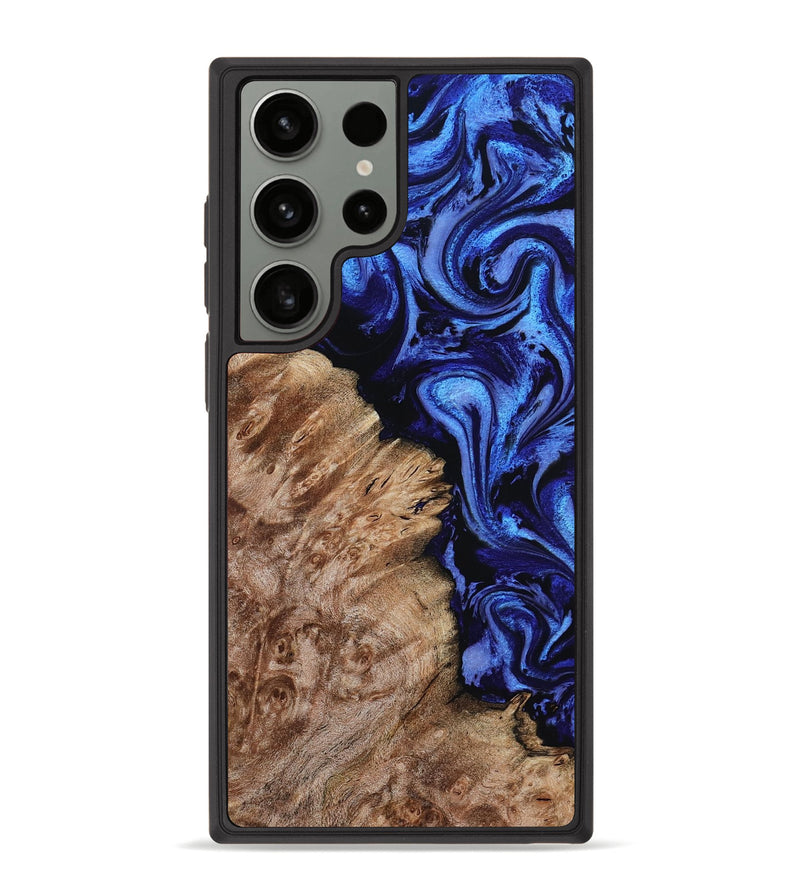 Galaxy S23 Ultra Wood Phone Case - Alitzel (Blue, 799947)