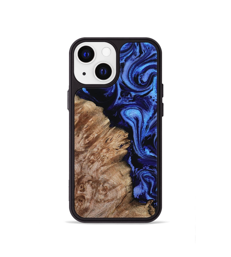 iPhone 13 mini Wood Phone Case - Alitzel (Blue, 799947)