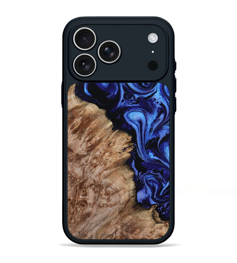iPhone 17 Pro Max Wood Phone Case - Alitzel (Blue, 799947)