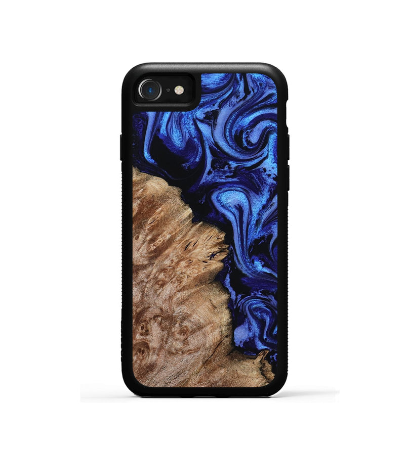 iPhone SE Wood Phone Case - Alitzel (Blue, 799947)