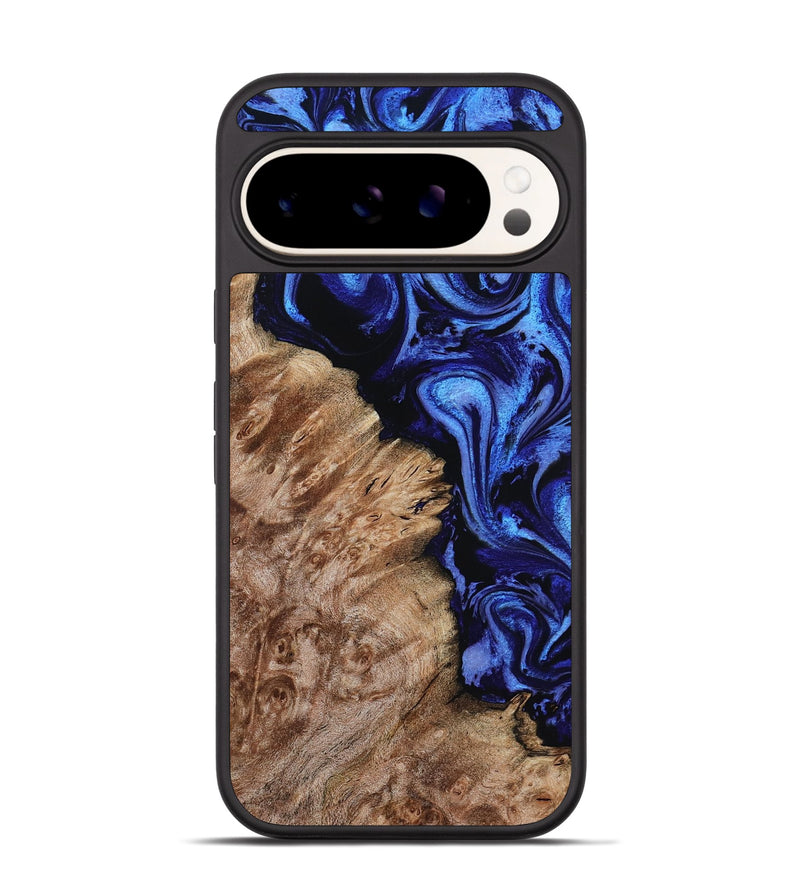 Pixel 9 Pro Wood Phone Case - Alitzel (Blue, 799947)