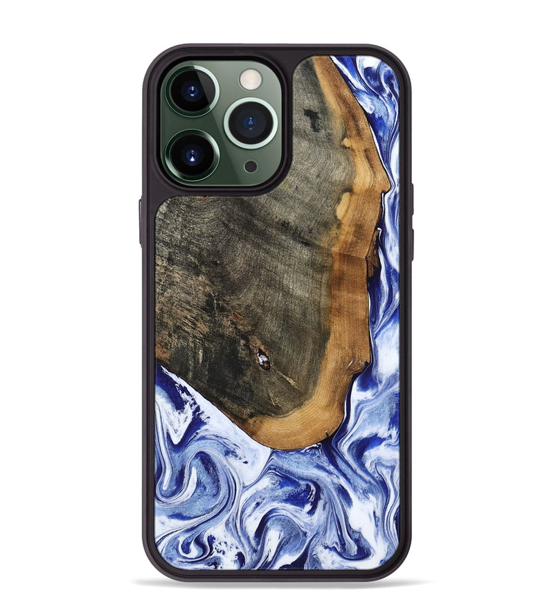 iPhone 13 Pro Max Wood Phone Case - Gauge (Blue, 799949)