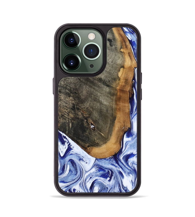 iPhone 13 Pro Wood Phone Case - Gauge (Blue, 799949)