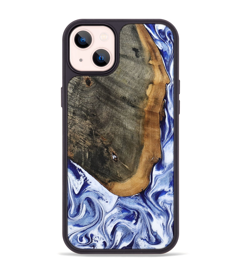 iPhone 14 Plus Wood Phone Case - Gauge (Blue, 799949)