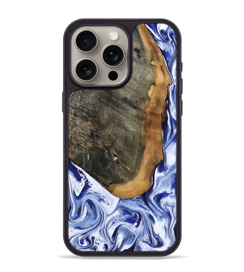 iPhone 15 Pro Max Wood Phone Case - Gauge (Blue, 799949)