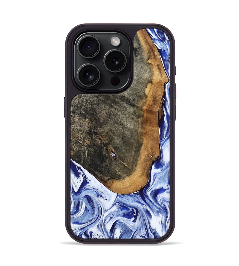 iPhone 15 Pro Wood Phone Case - Gauge (Blue, 799949)