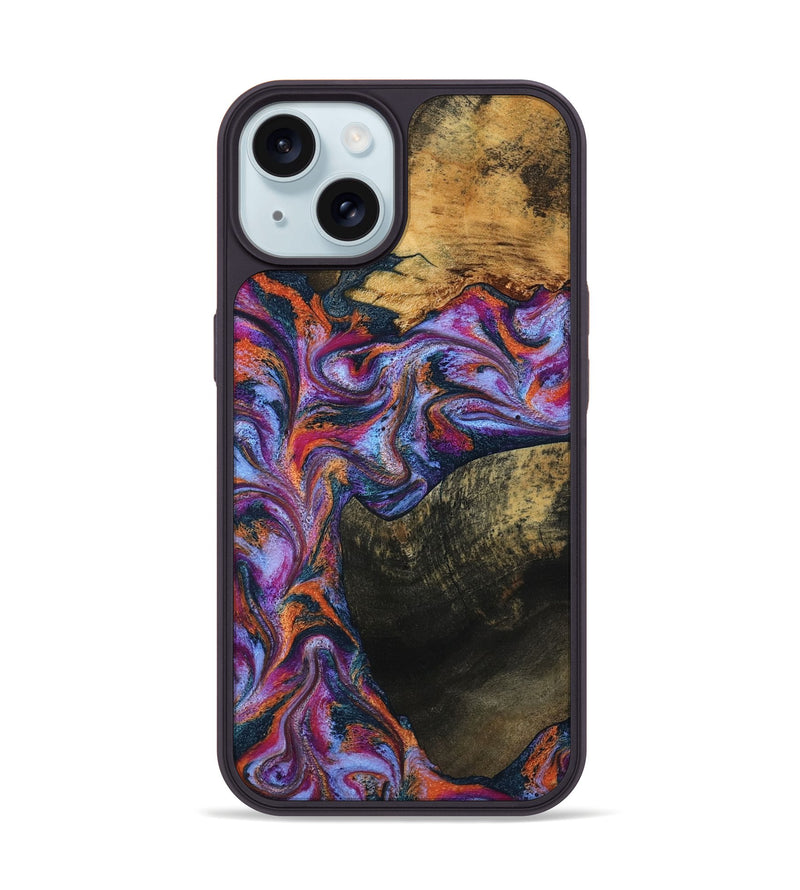 iPhone 15 Wood Phone Case - Toby (Blue, 799950)