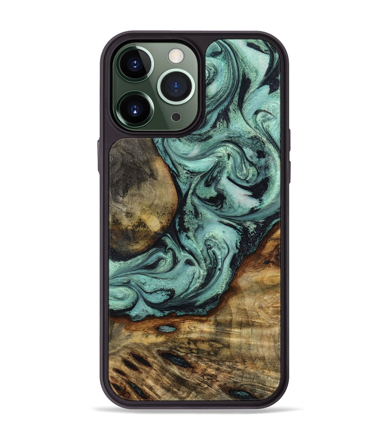 iPhone 13 Pro Max Wood Phone Case - Doyle (Green, 799952)