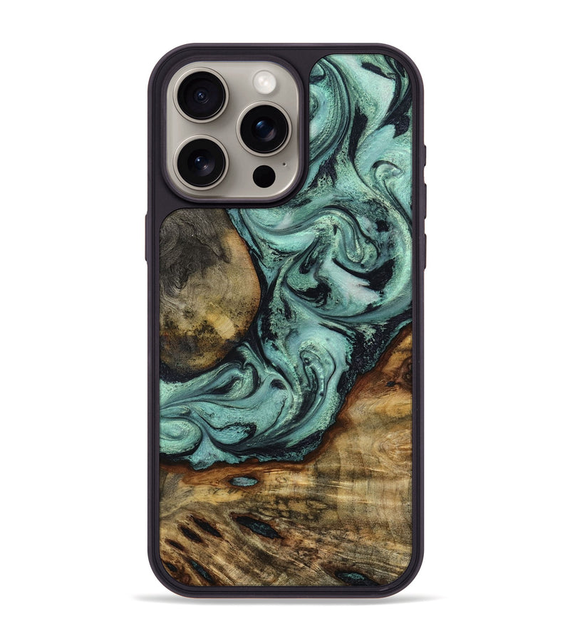 iPhone 15 Pro Max Wood Phone Case - Doyle (Green, 799952)