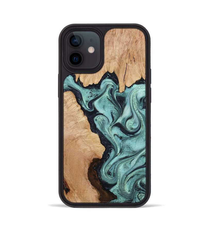 iPhone 12 Wood Phone Case - Madilyn (Green, 799953)