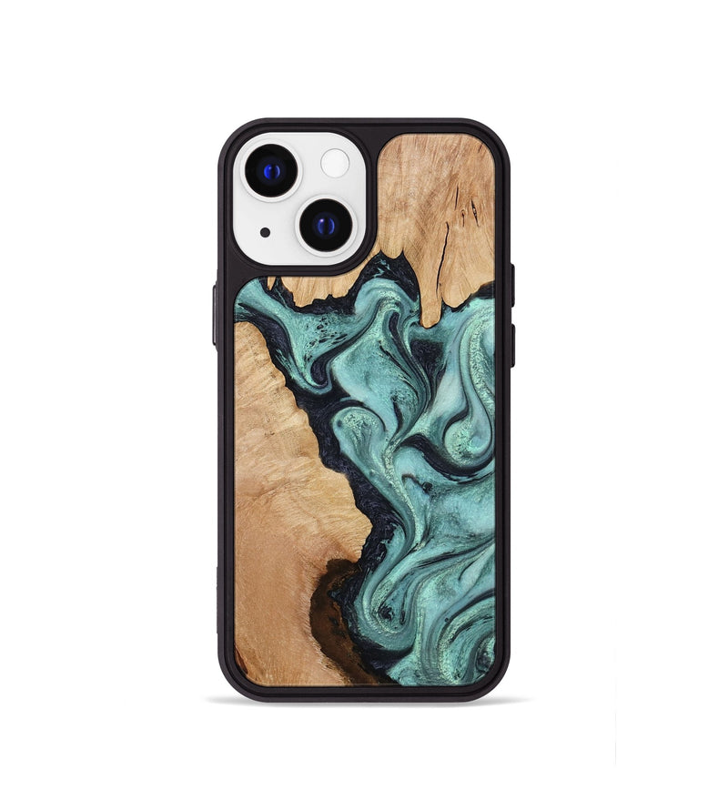 iPhone 13 mini Wood Phone Case - Madilyn (Green, 799953)