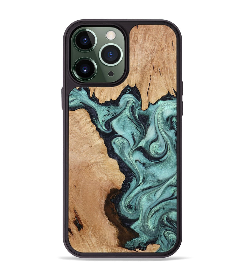 iPhone 13 Pro Max Wood Phone Case - Madilyn (Green, 799953)