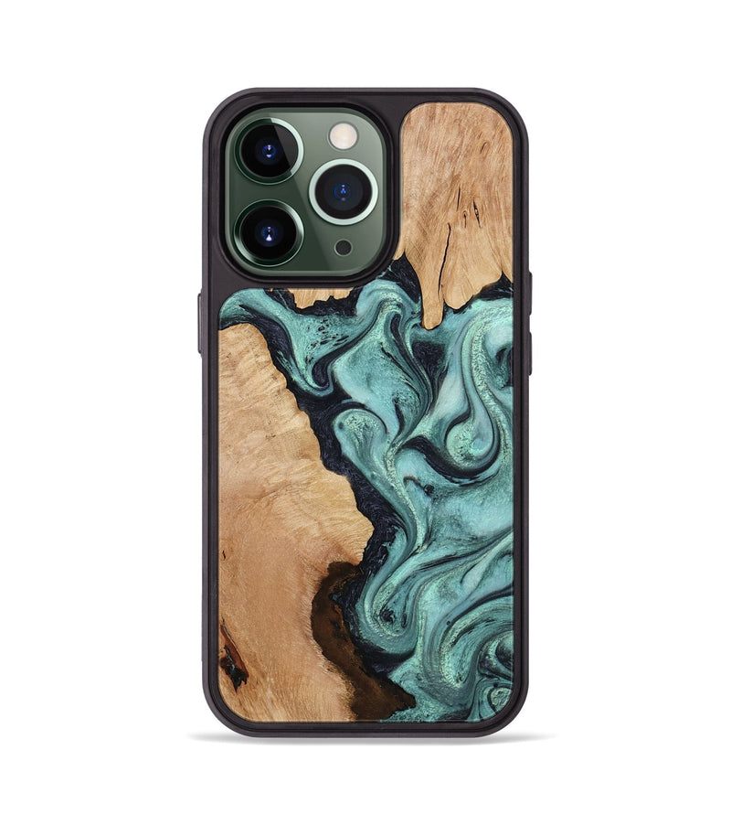 iPhone 13 Pro Wood Phone Case - Madilyn (Green, 799953)
