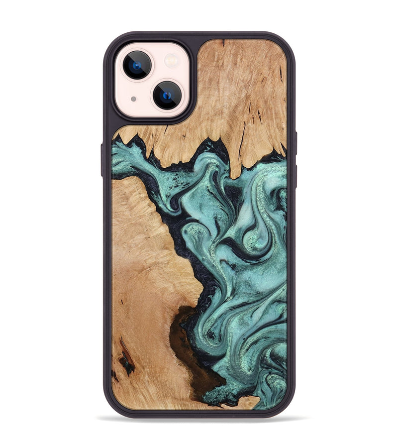 iPhone 14 Plus Wood Phone Case - Madilyn (Green, 799953)