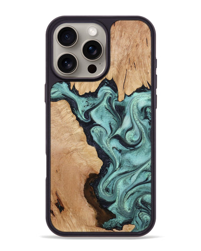 iPhone 16 Pro Max Wood Phone Case - Madilyn (Green, 799953)