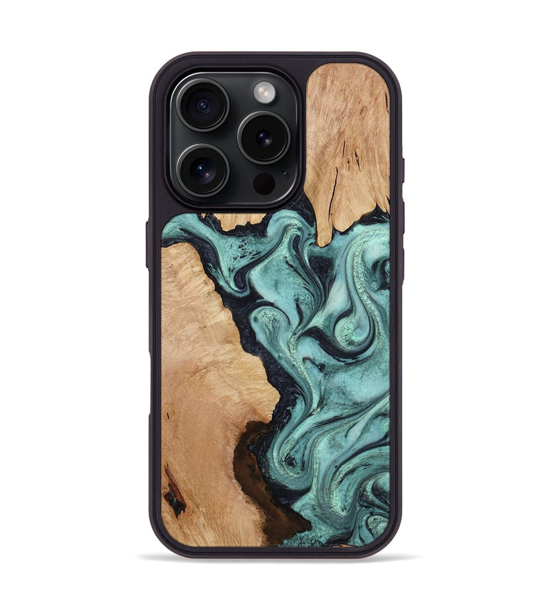 iPhone 16 Pro Wood Phone Case - Madilyn (Green, 799953)