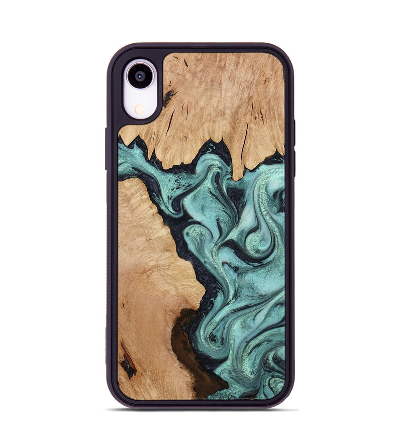 iPhone Xr Wood Phone Case - Madilyn (Green, 799953)