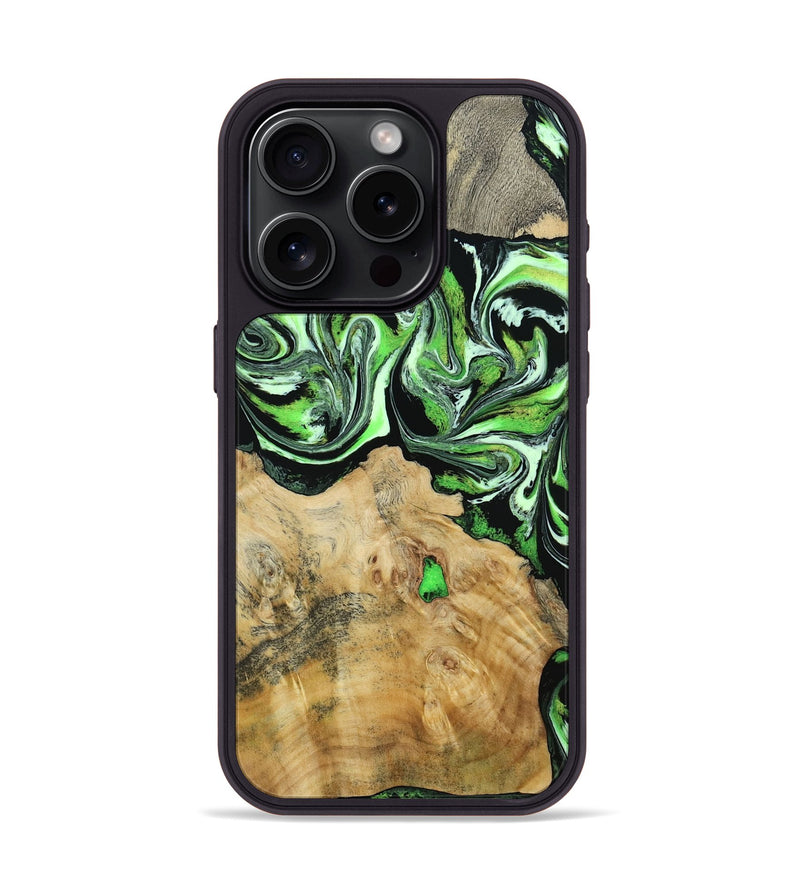 iPhone 15 Pro Wood Phone Case - Kelly (Green, 799954)