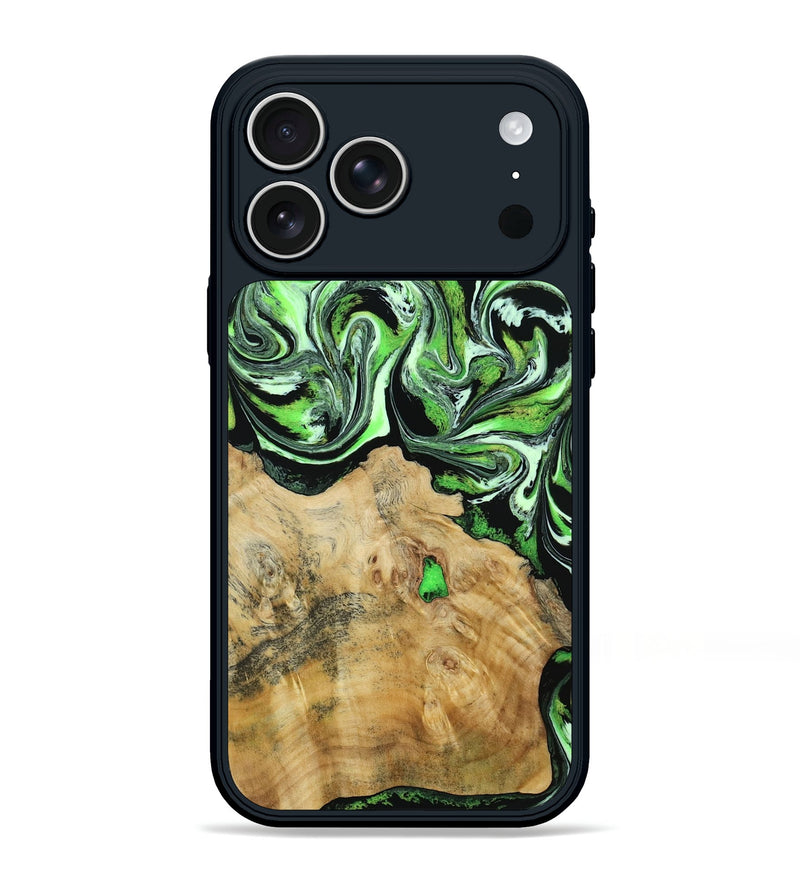 iPhone 17 Pro Max Wood Phone Case - Kelly (Green, 799954)