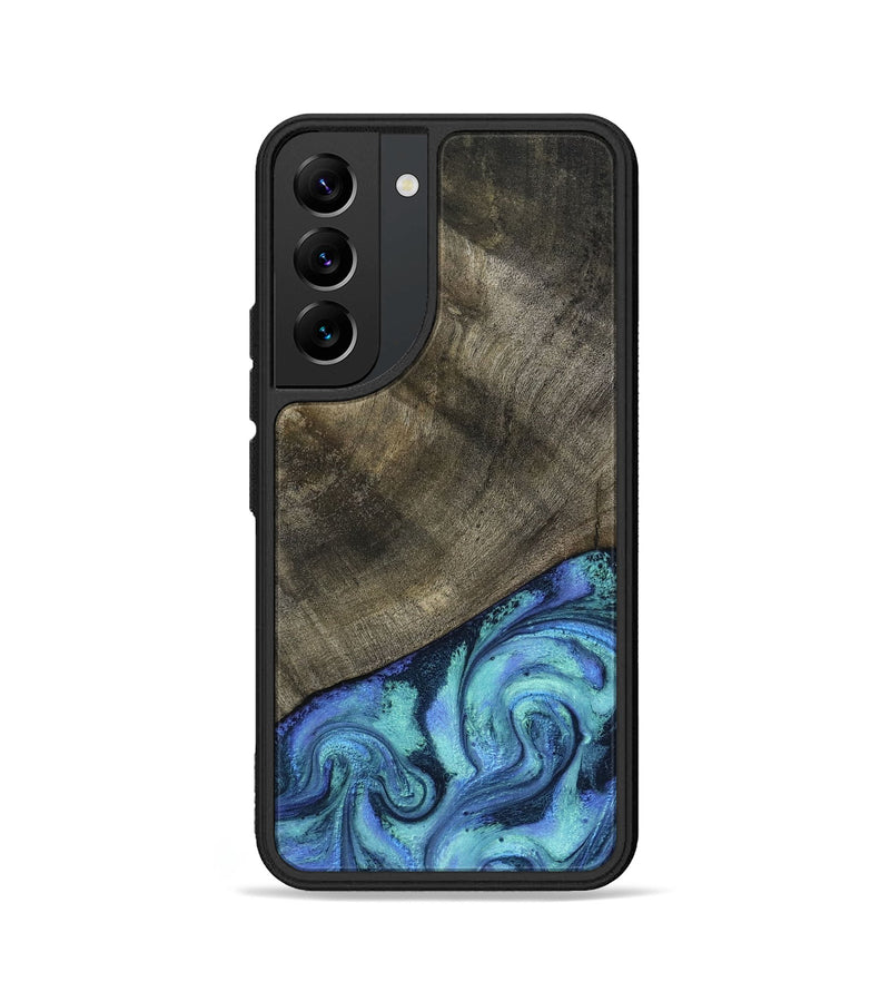 Galaxy S22 Wood Phone Case - Edwina (Blue, 799955)