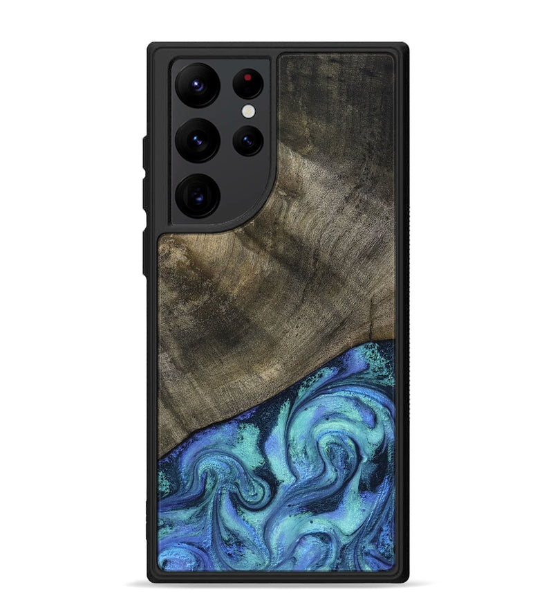 Galaxy S22 Ultra Wood Phone Case - Edwina (Blue, 799955)