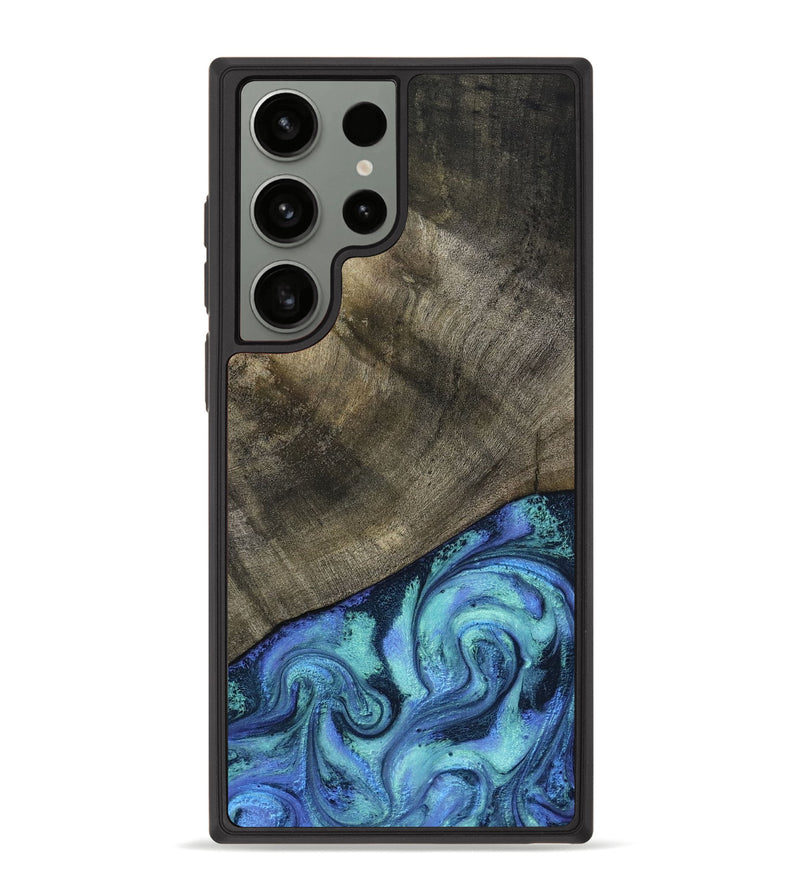 Galaxy S23 Ultra Wood Phone Case - Edwina (Blue, 799955)