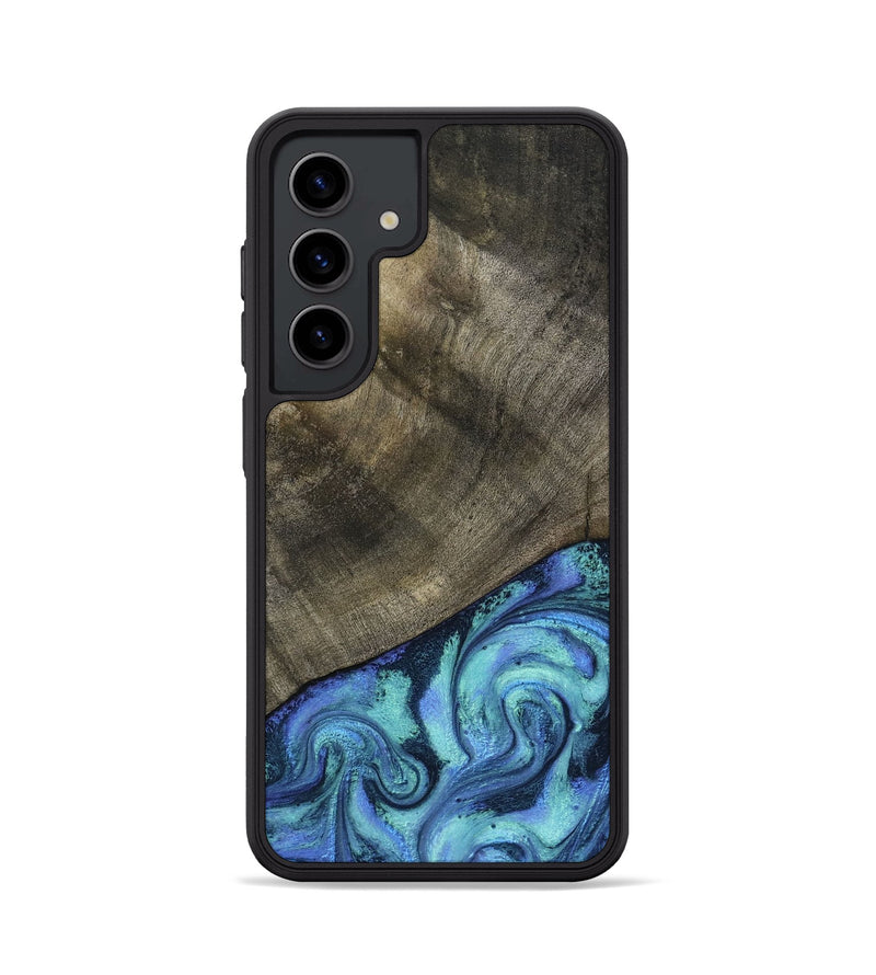 Galaxy S24 Wood Phone Case - Edwina (Blue, 799955)