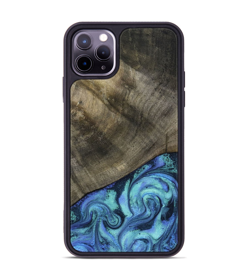 iPhone 11 Pro Max Wood Phone Case - Edwina (Blue, 799955)