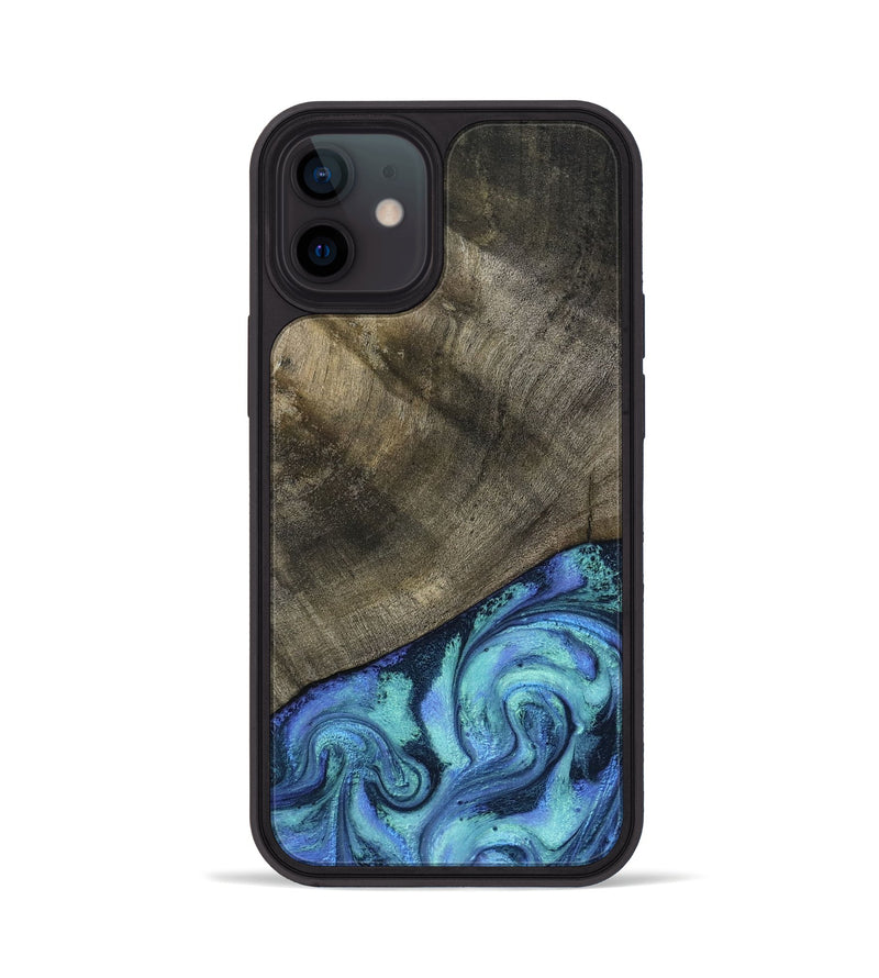 iPhone 12 Wood Phone Case - Edwina (Blue, 799955)