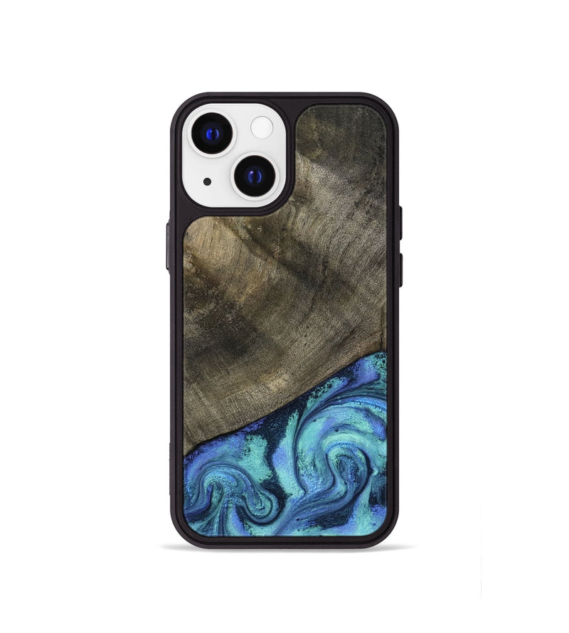 iPhone 13 mini Wood Phone Case - Edwina (Blue, 799955)