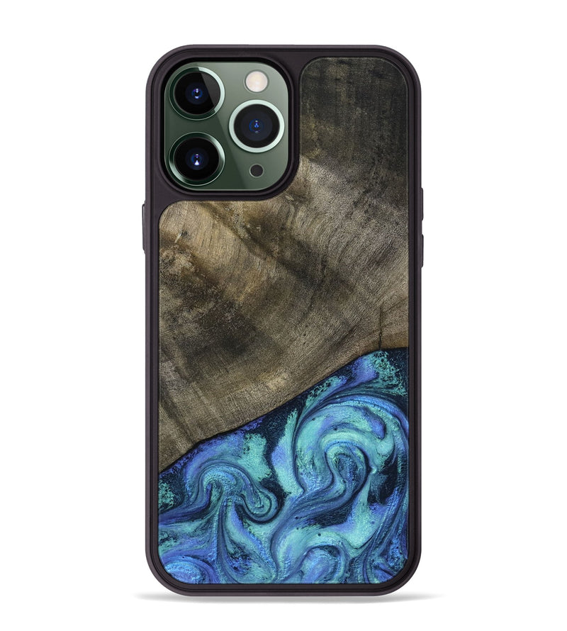 iPhone 13 Pro Max Wood Phone Case - Edwina (Blue, 799955)