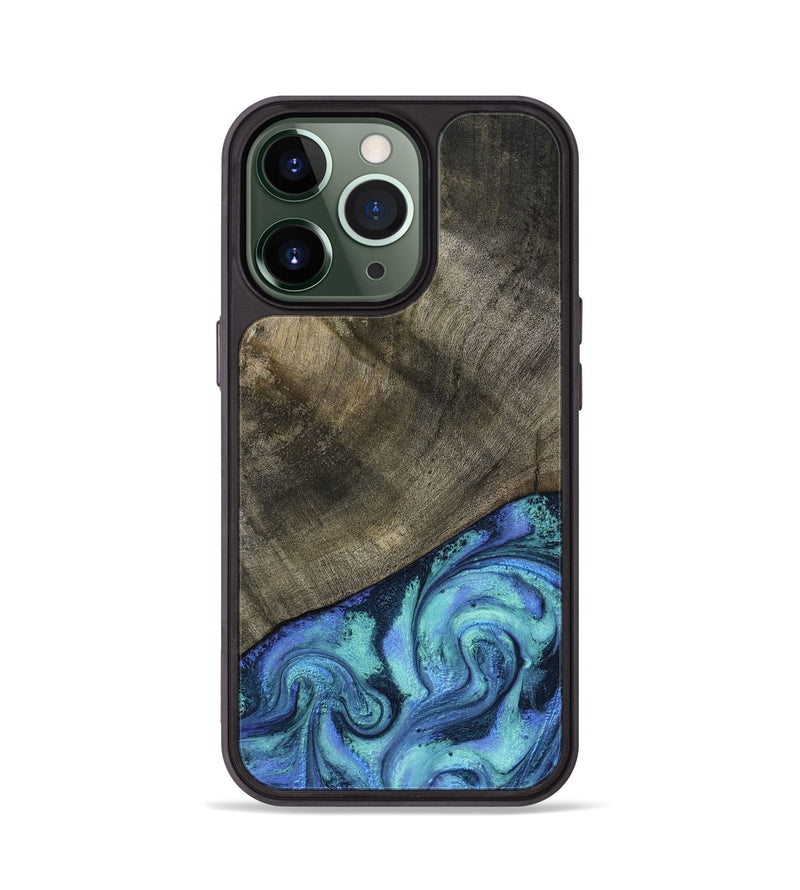 iPhone 13 Pro Wood Phone Case - Edwina (Blue, 799955)