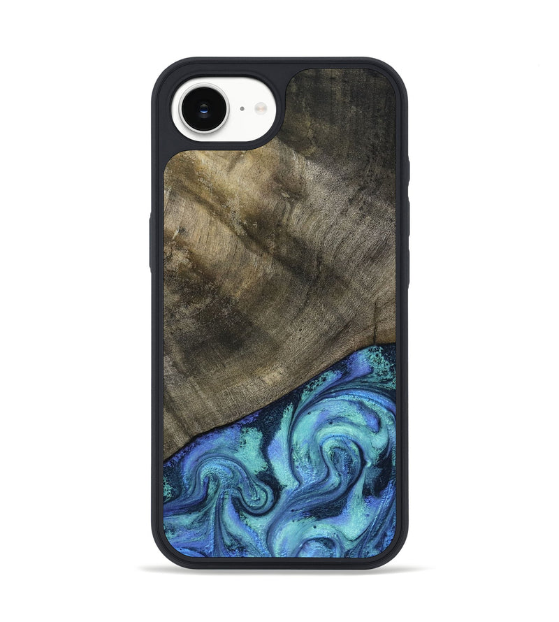 iPhone 16e Wood Phone Case - Edwina (Blue, 799955)