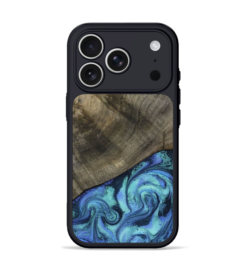iPhone 17 Pro Wood Phone Case - Edwina (Blue, 799955)