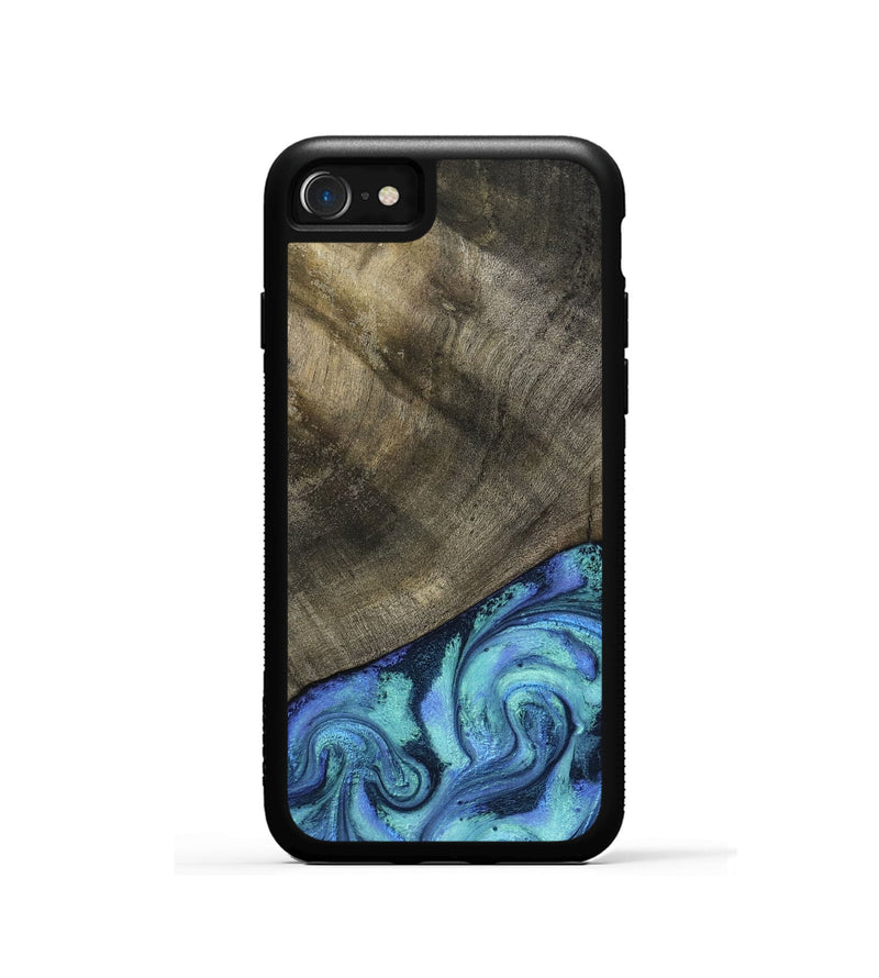iPhone SE Wood Phone Case - Edwina (Blue, 799955)