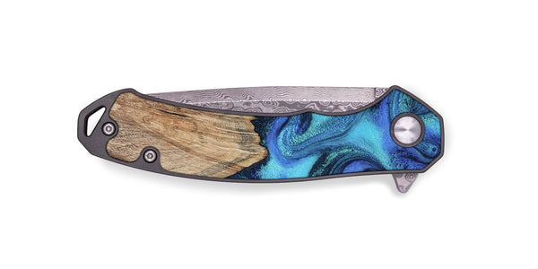 EDC Wood Pocket Knife - Leslie (Blue, 799956)