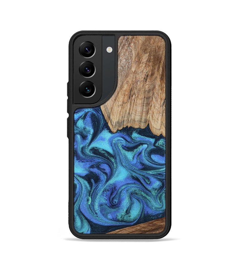 Galaxy S22 Wood Phone Case - Leslie (Blue, 799956)