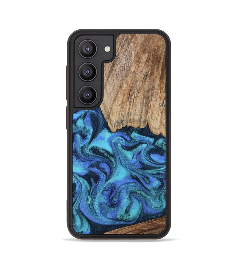 Galaxy S23 Wood Phone Case - Leslie (Blue, 799956)